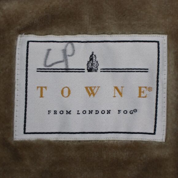 Towne London Fog Coat Womens 10 Jacket Light Beige Fully Lined Zip Front Pockets - Picture 13 of 16